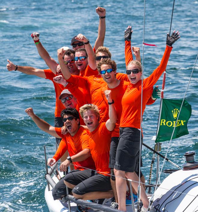 Dutchman Nico Poons and his Charisma team after winning the Rolex Farr 40 North American Championship at the Rolex Farr 40 North American Championship ©  Rolex/Daniel Forster http://www.regattanews.com